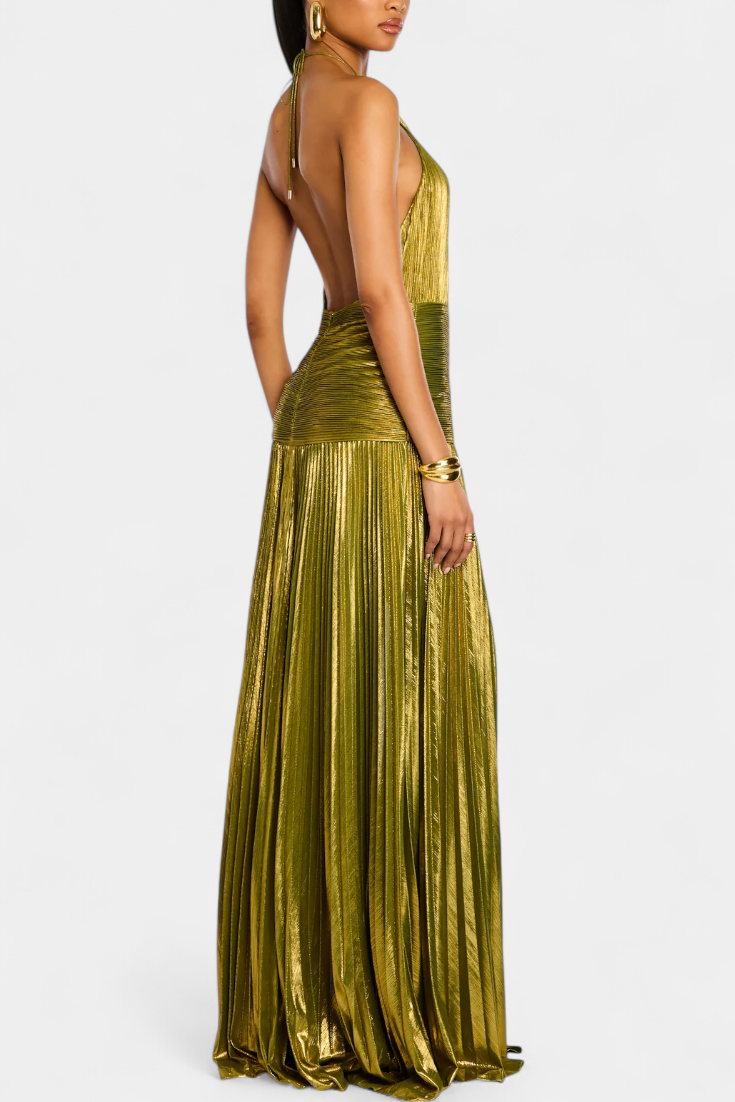 Leve™ | Robe Glamour à Dos Ouvert et Fente Haute