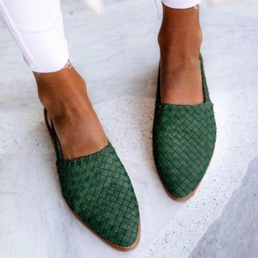 Sorea™ | Élégance et Confort en Slingback Intrecciato