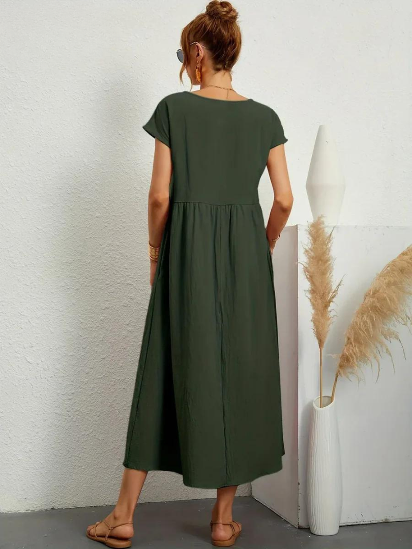 Giulia™ | Robe Essentielle Élégante en Coton et Lin