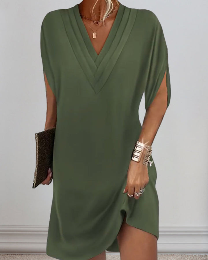 Novyxis™ | Robe Élégante avec Manches Ouvertes et Décolleté en V