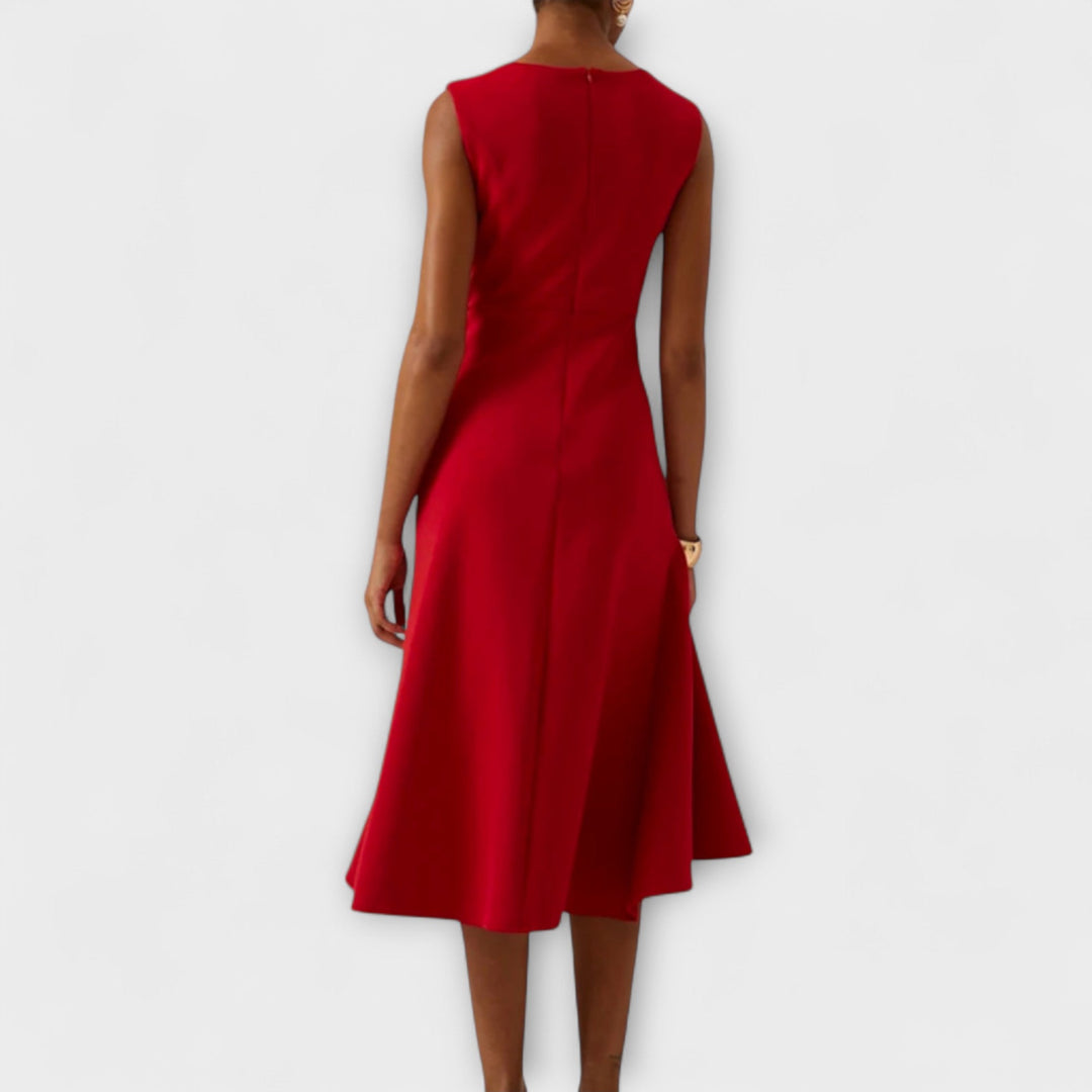 Erin™ | Robe Midi Drapée Asymétrique