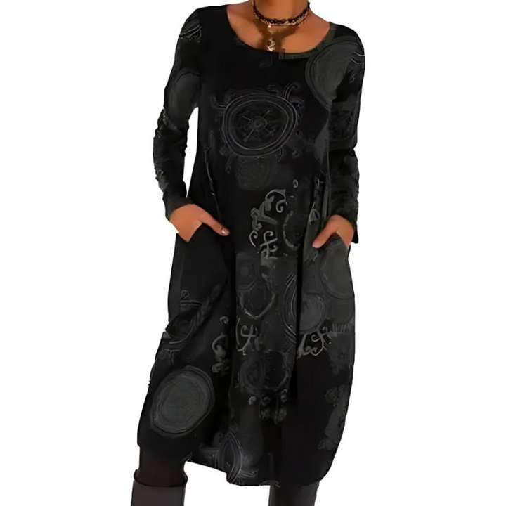 Novaris™ | Élégante Robe d'Hiver Boho avec Manches Longues et Poches