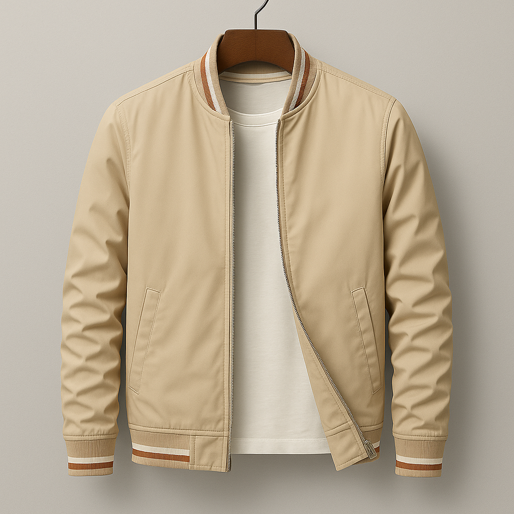Monsieur™ | Blouson Bomber Élégant à Rayures Sportives