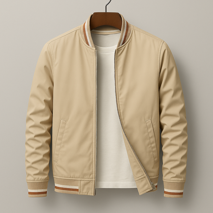 Monsieur™ | Blouson Bomber Élégant à Rayures Sportives