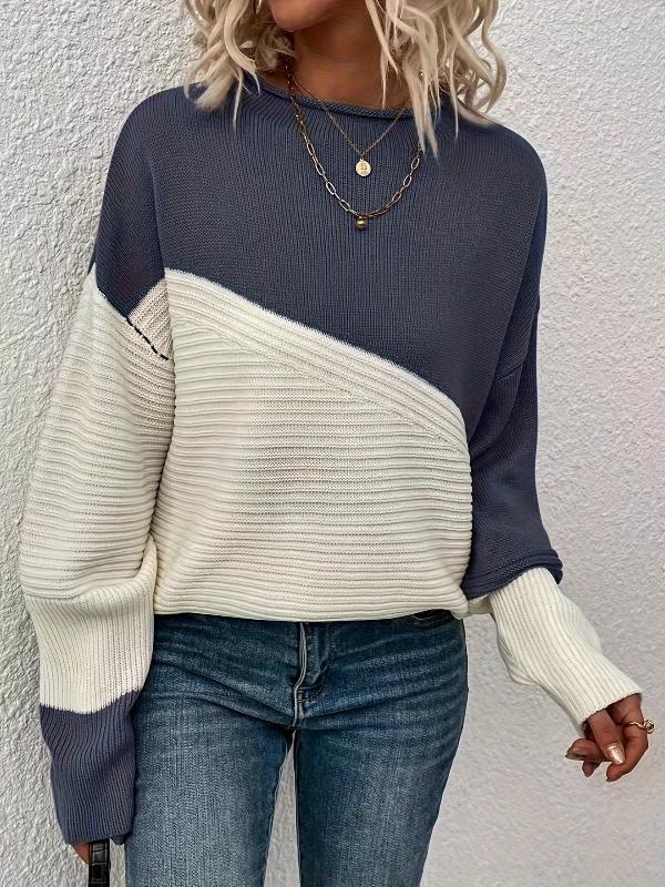 Oranyth™ | Sweater en maille bicolore élégante