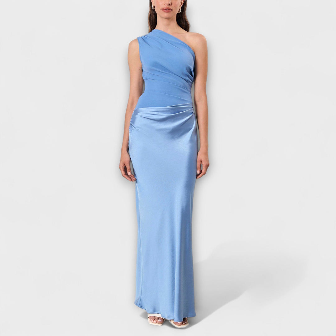 Elene™ | Robe Maxi Plissée Éléganter à Une Épaule