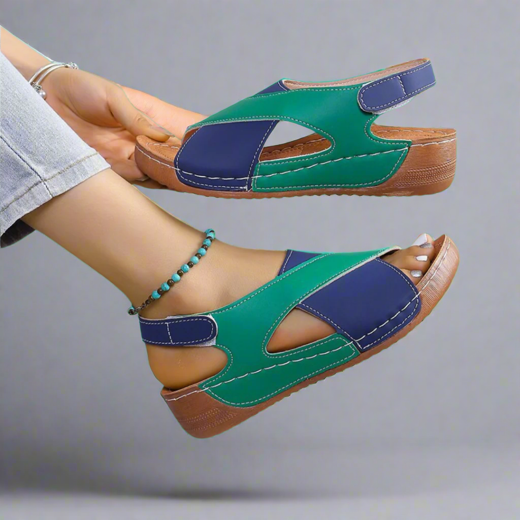 Sonnhild | Sandales Premium Artisanales en Bleu Marine