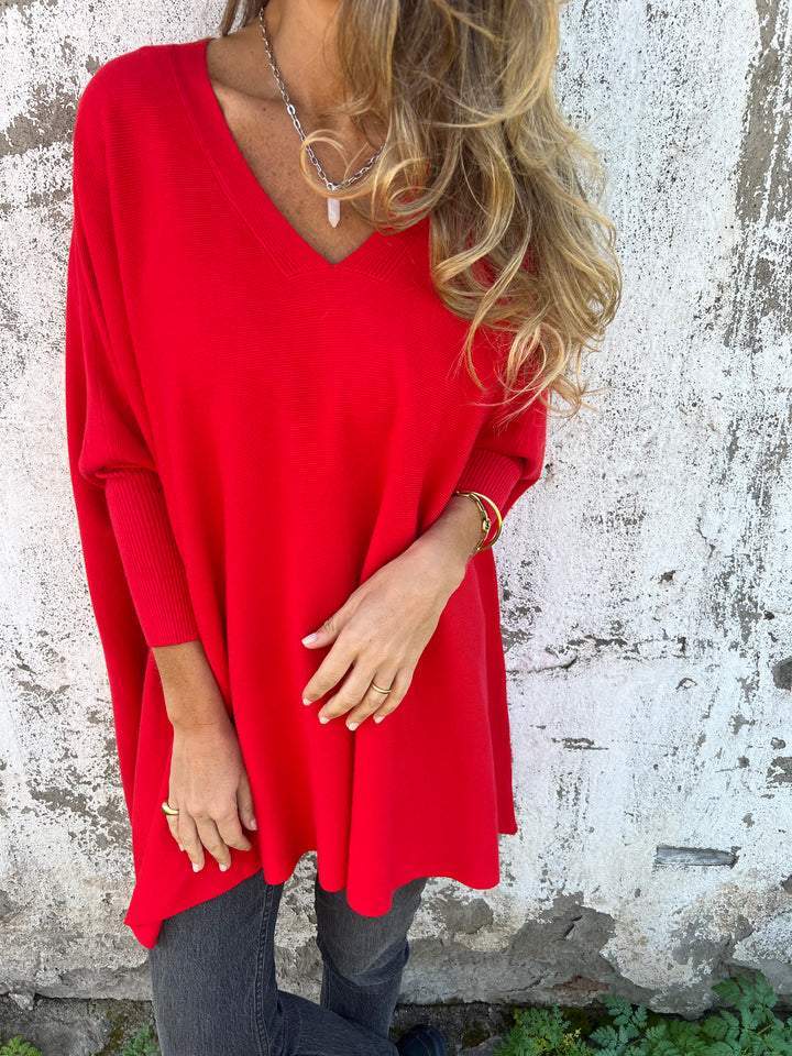 Micah™ | Pull en tricot confortable à décolleté en V et manches longues