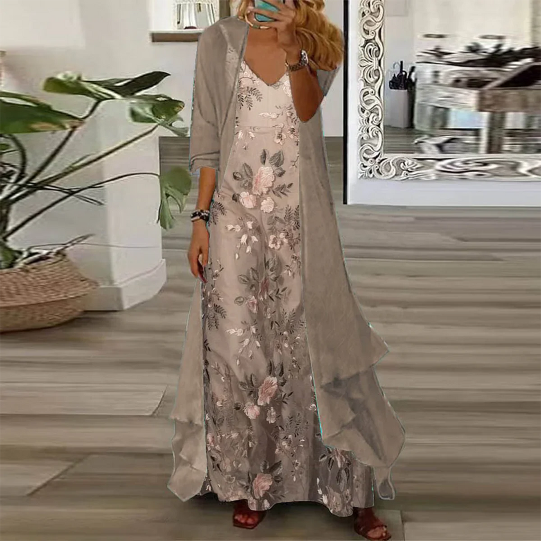 Marie™ | Robe Maxi Élégante Imprimé Floral