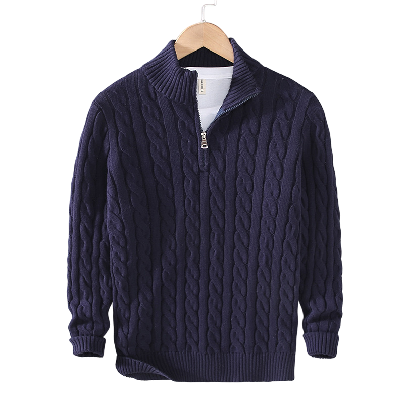 Lorentis™ | Pull en tricot de luxe avec fermeture éclair moderne