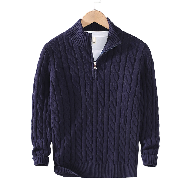 Lorentis™ | Pull en tricot de luxe avec fermeture éclair moderne
