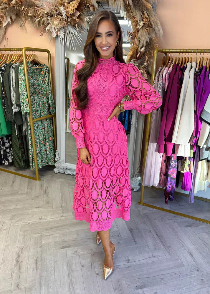 Subaita™ | Robe Maxi Élegante en A-Line avec Détails en Dentelle