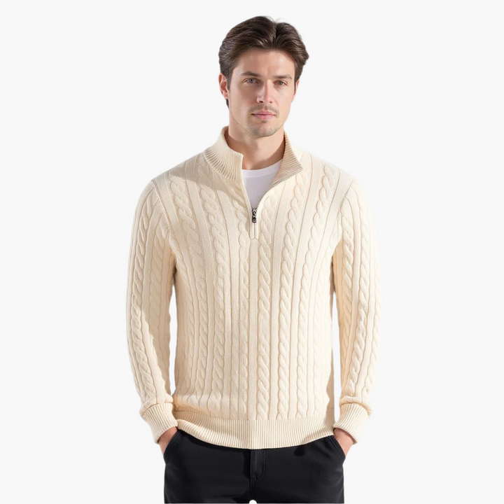 Lorentis™ | Pull en tricot de luxe avec fermeture éclair moderne