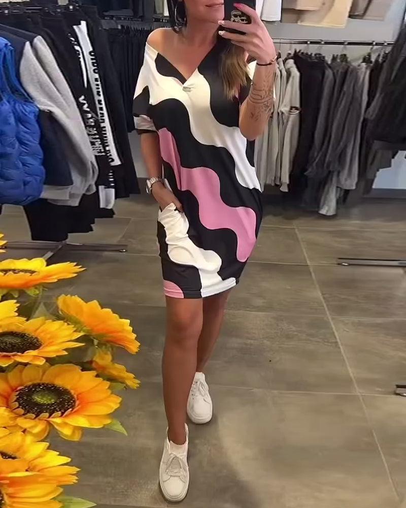 Malvina™ | Robe d'été avec motif de vagues