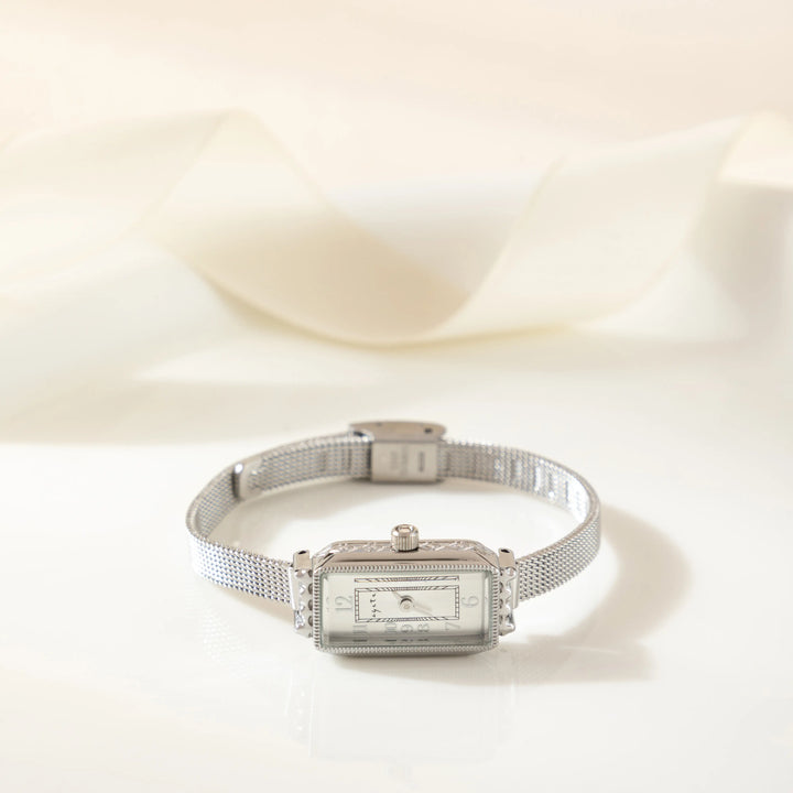 Phila™ | Montre Élégante avec Bracelet Texturé en Or