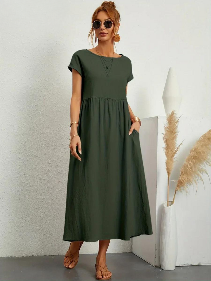 Giulia™ | Robe Essentielle Élégante en Coton et Lin