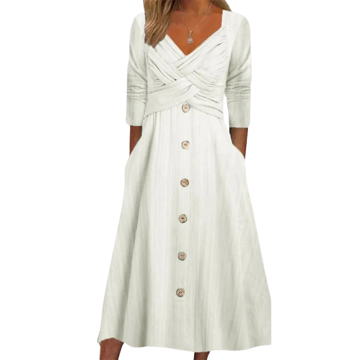 Ellas™ | Robe midi avec cache-ventre
