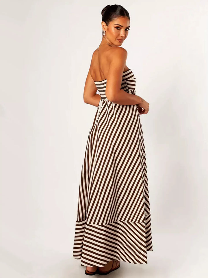 Indie™ | Robe Maxi Froncée avec Détail Élégant au Dos