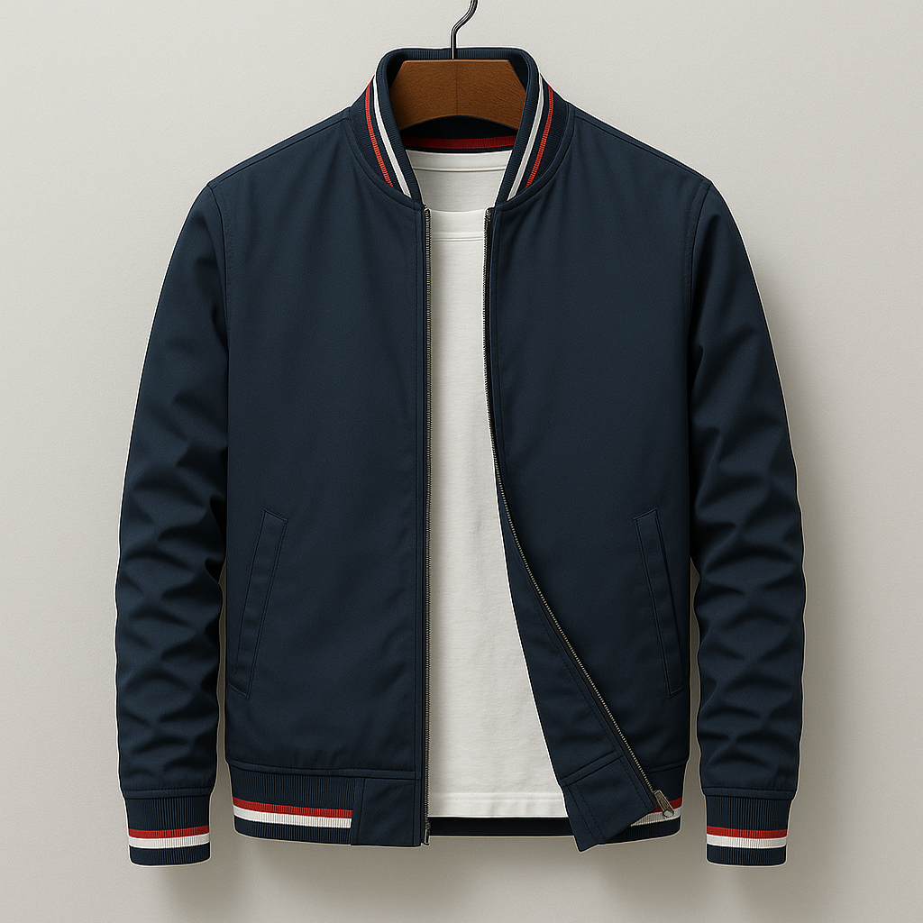 Monsieur™ | Blouson Bomber Élégant à Rayures Sportives