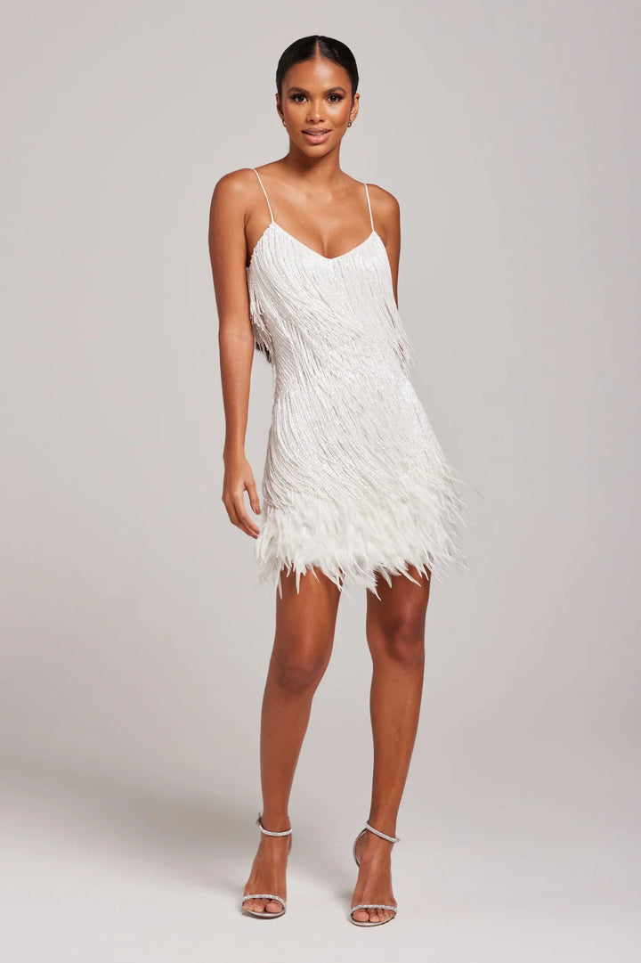 Lyras™ | Mini Robe Élégante avec Plumes
