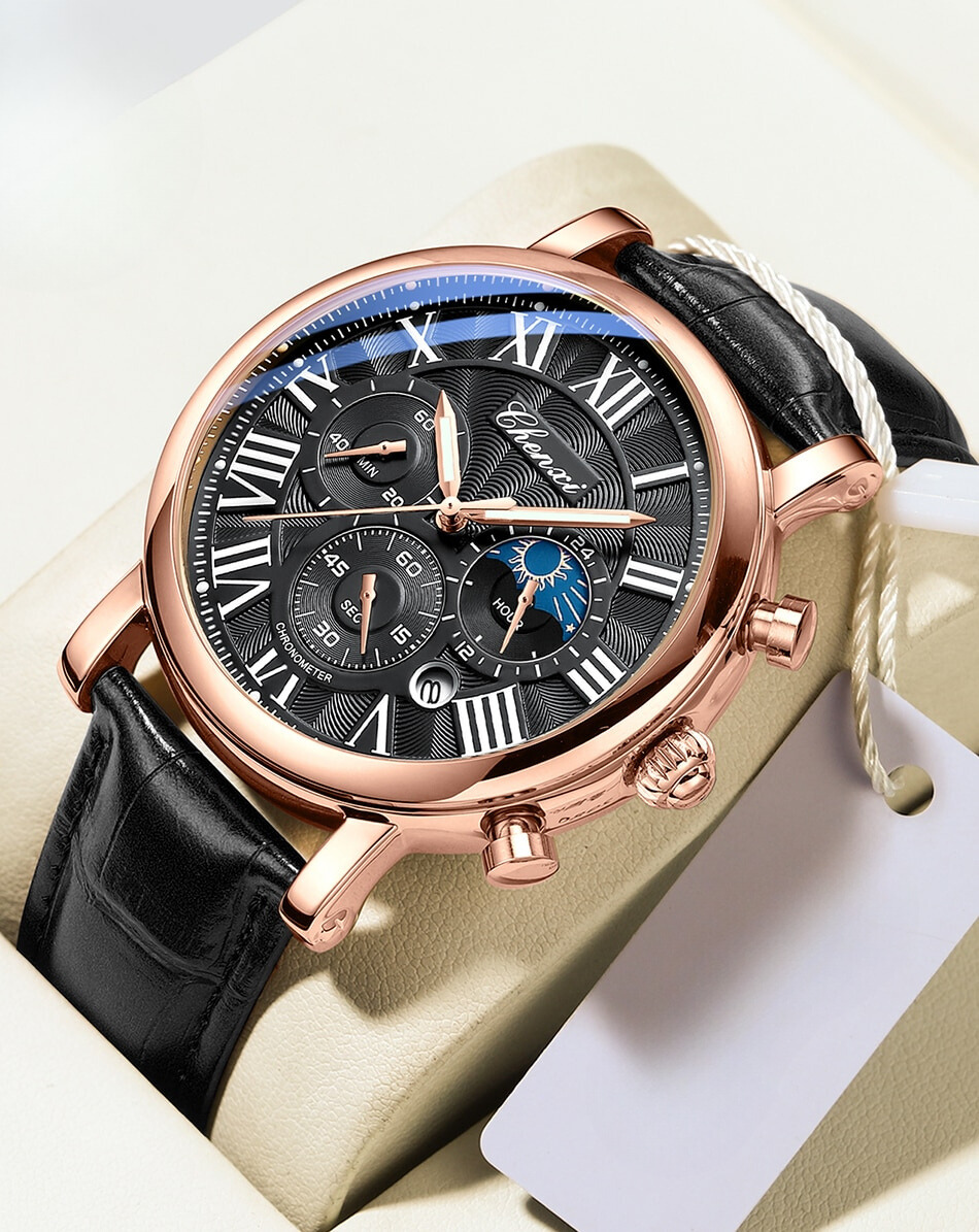 Montre Quartz à Bracelet en Cuir de Luxe™ - Olsen & Olsen