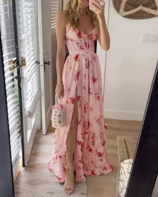 Sonja | Robe midi à motif floral