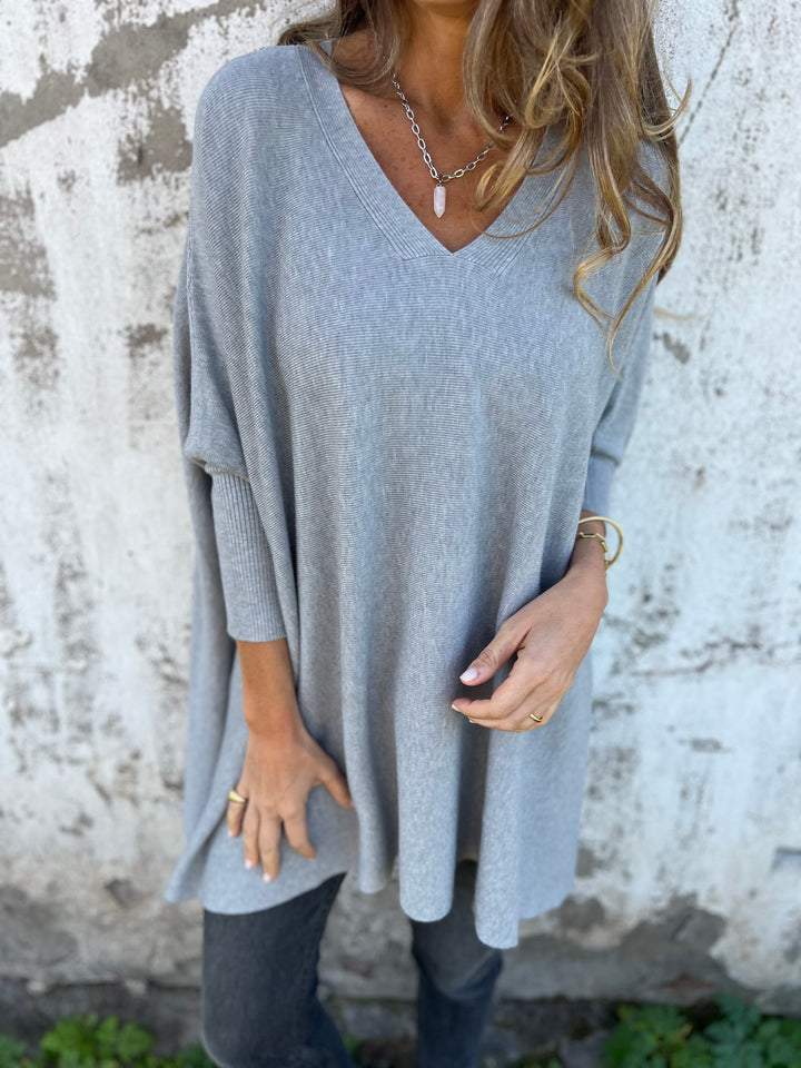 Micah™ | Pull en tricot confortable à décolleté en V et manches longues