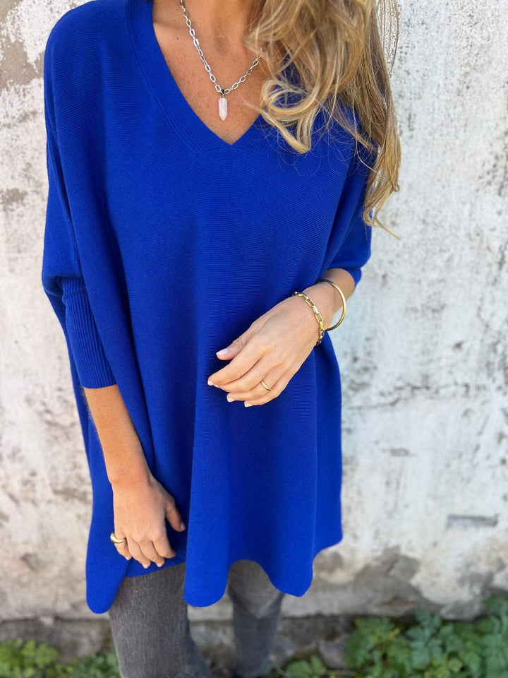 Micah™ | Pull en tricot confortable à décolleté en V et manches longues