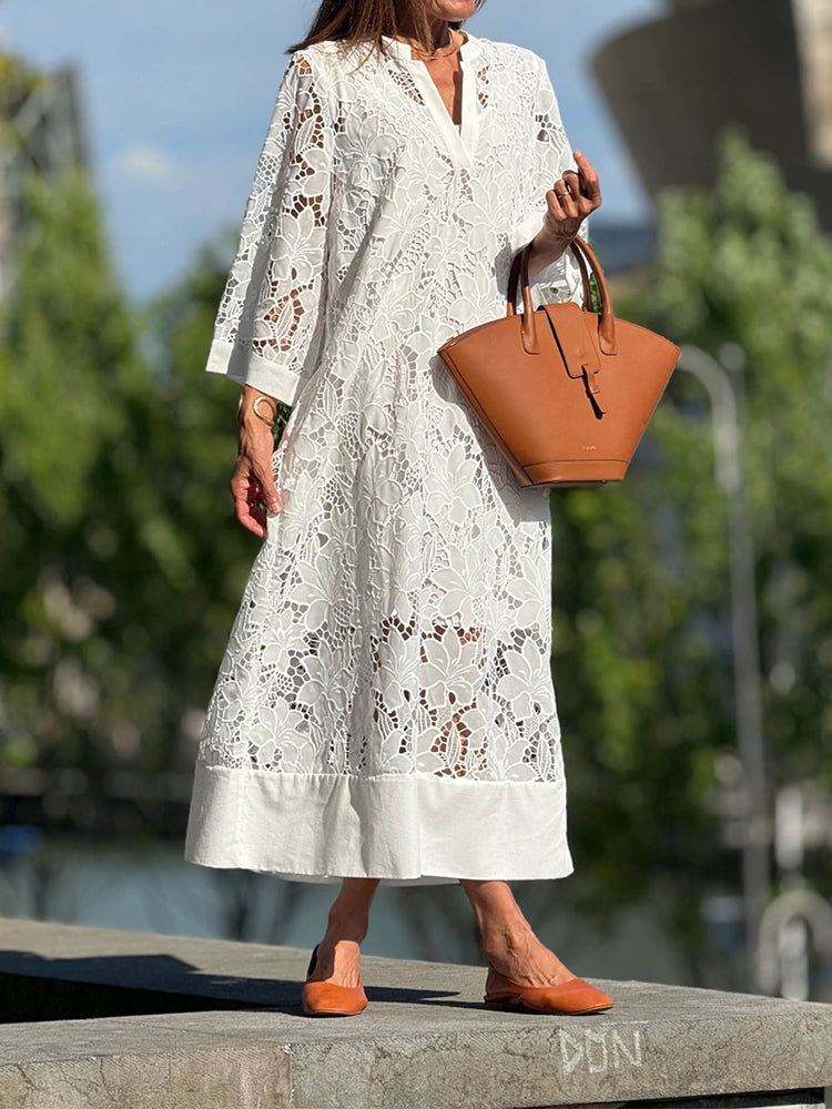 Nezorian™ | Robe Élégante en Dentelle