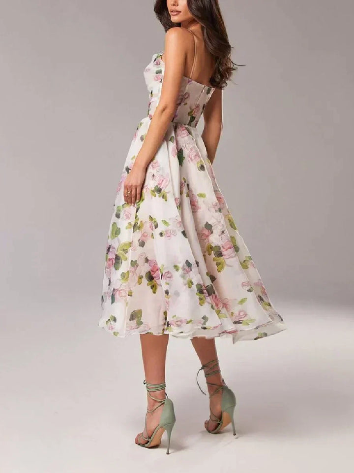 Alani™ | Robe Fleurie Sans Bretelles Envoûtante