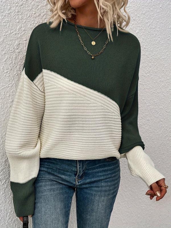 Oranyth™ | Sweater en maille bicolore élégante