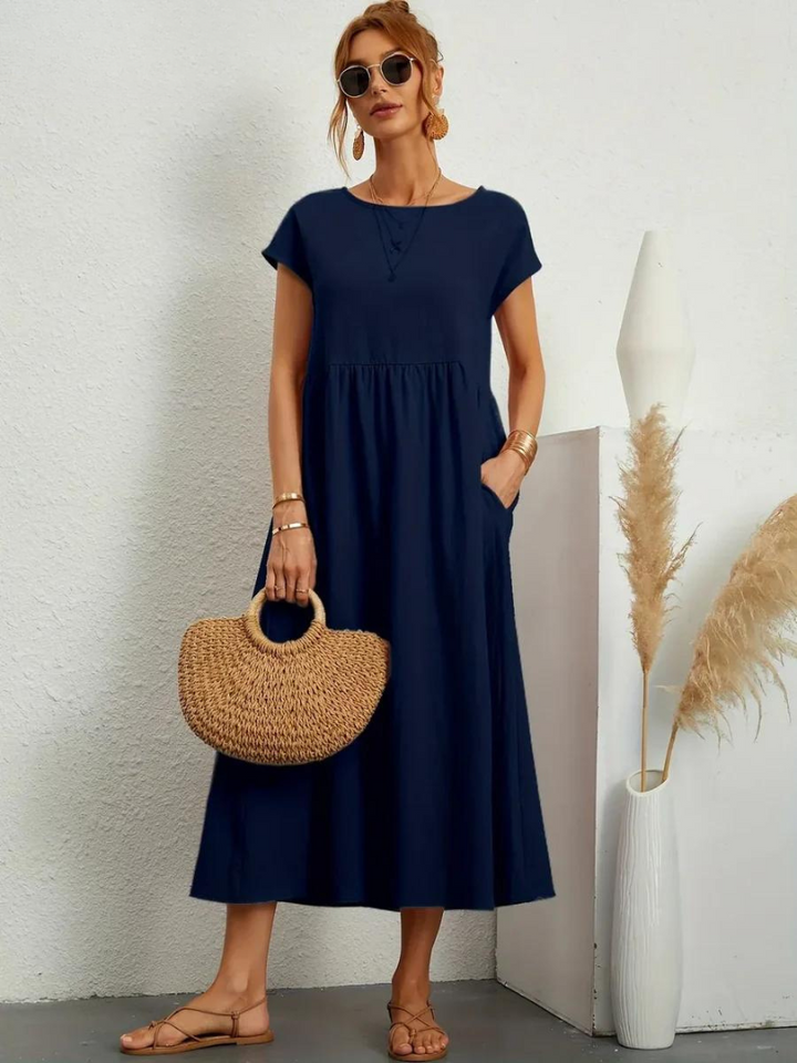 Giulia™ | Robe Essentielle Élégante en Coton et Lin