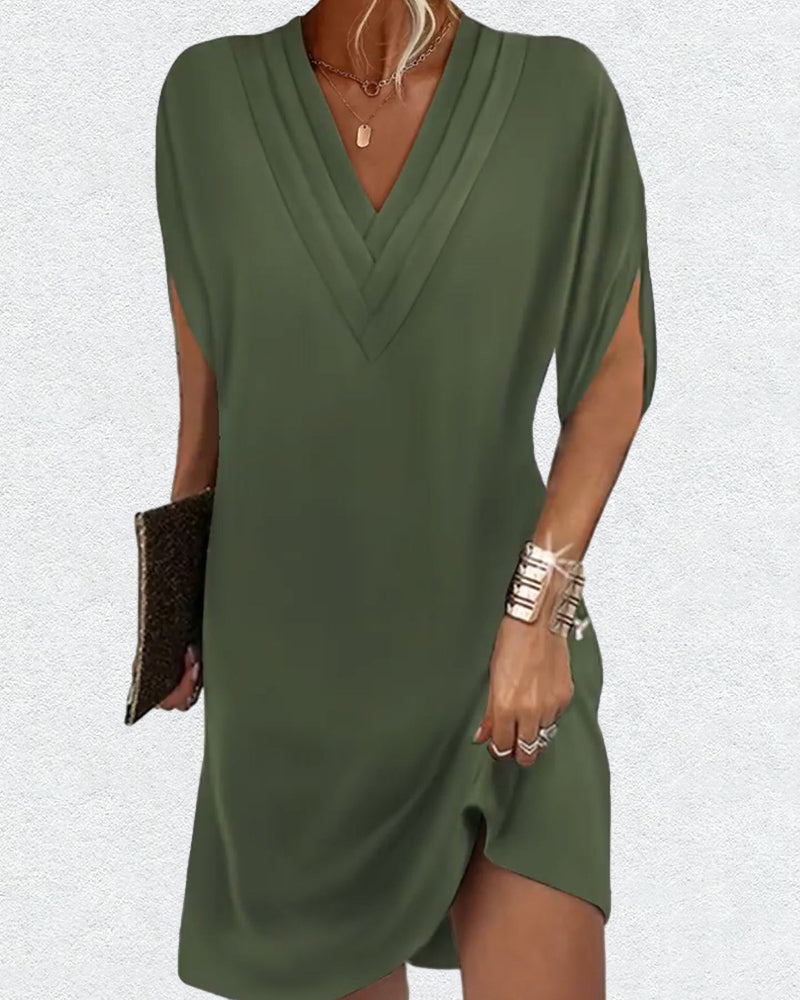 Novyxis™ | Robe Élégante avec Manches Ouvertes et Décolleté en V