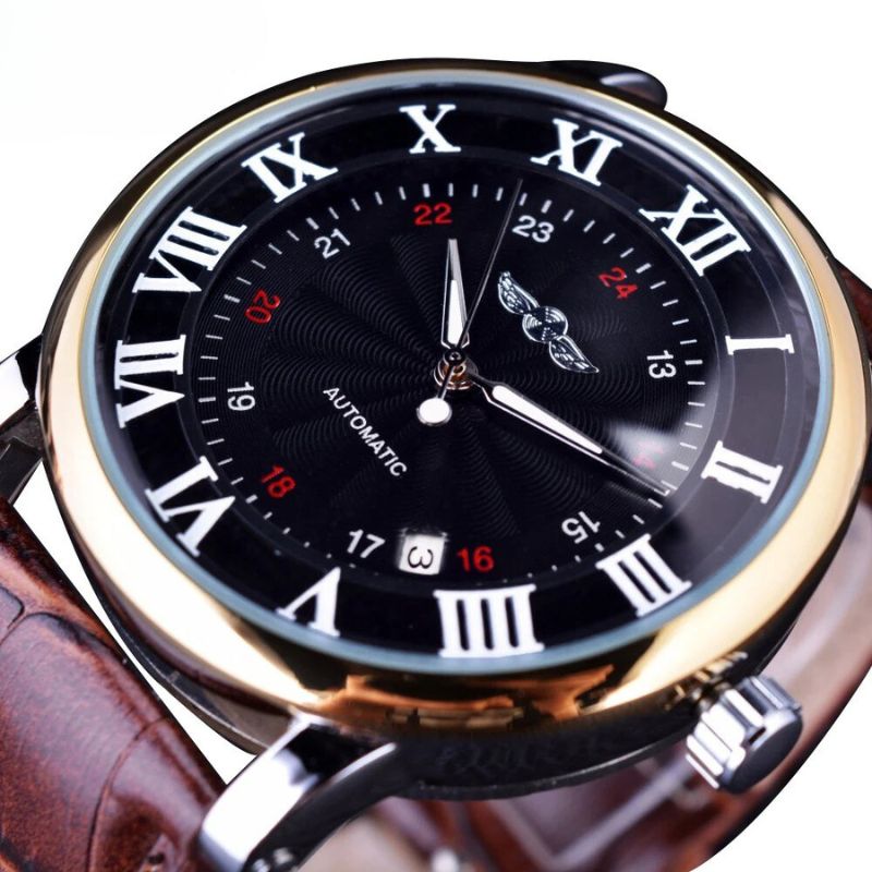 Mode Luxe Cuir Automatique Complète Montre™ - Olsen & Olsen