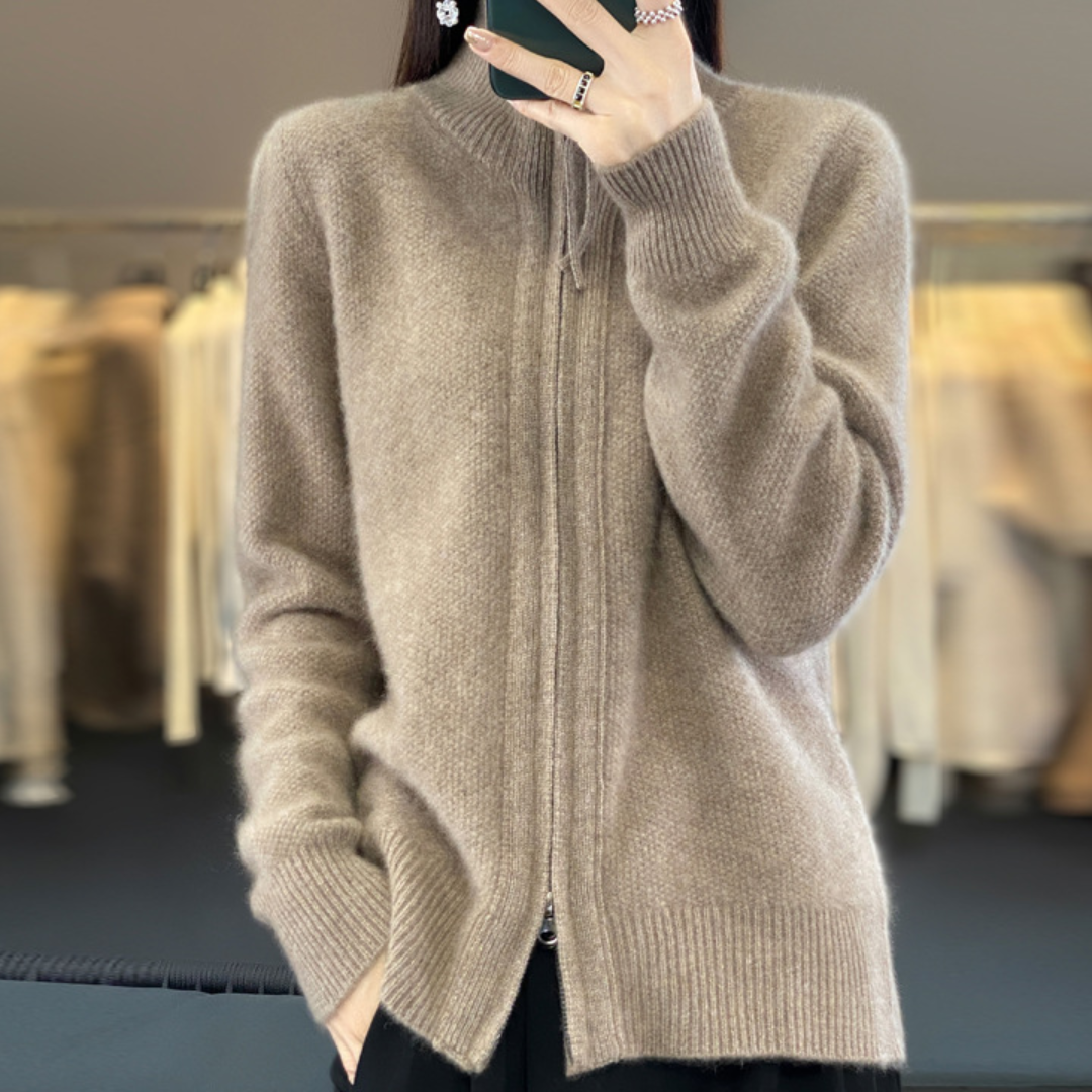 Solvaris™ | Cardigan Zippé Élégant et Confortable