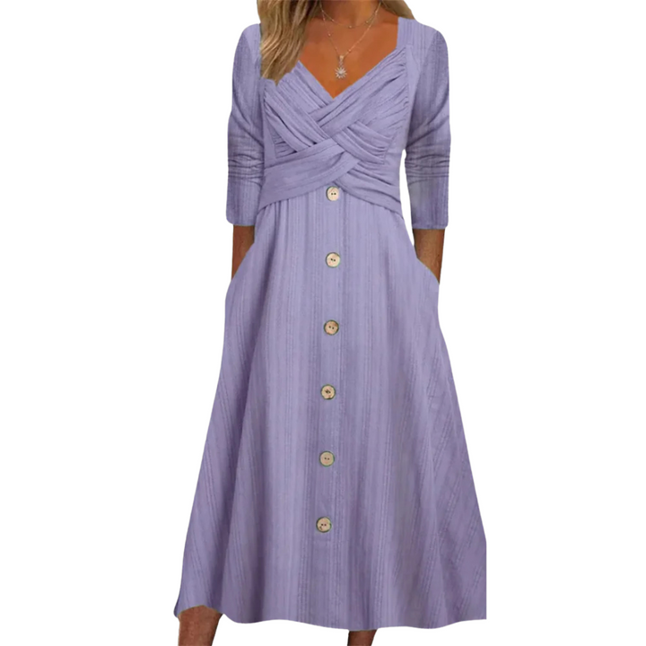 Ellas™ | Robe midi avec cache-ventre