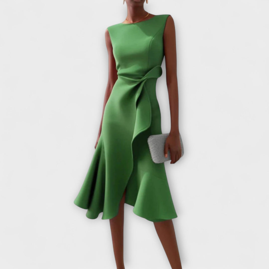 Erin™ | Robe Midi Drapée Asymétrique