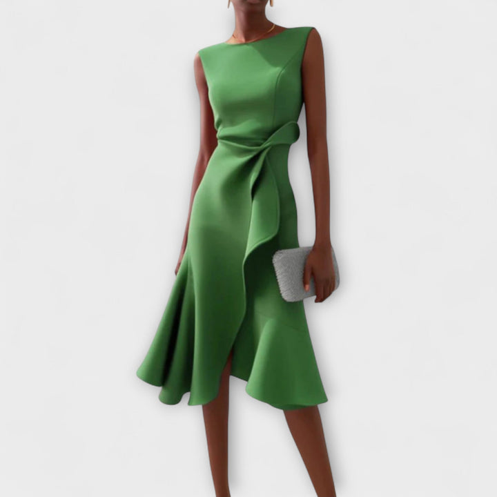 Erin™ | Robe Midi Drapée Asymétrique