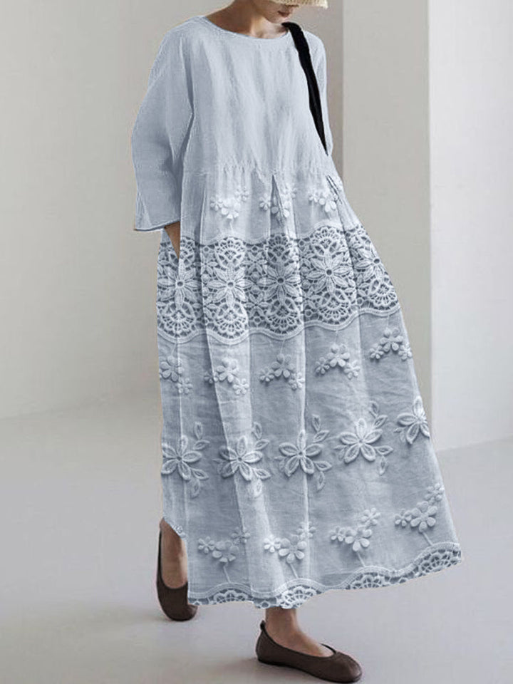 Thalina™ - Robe Imprimée en Dentelle