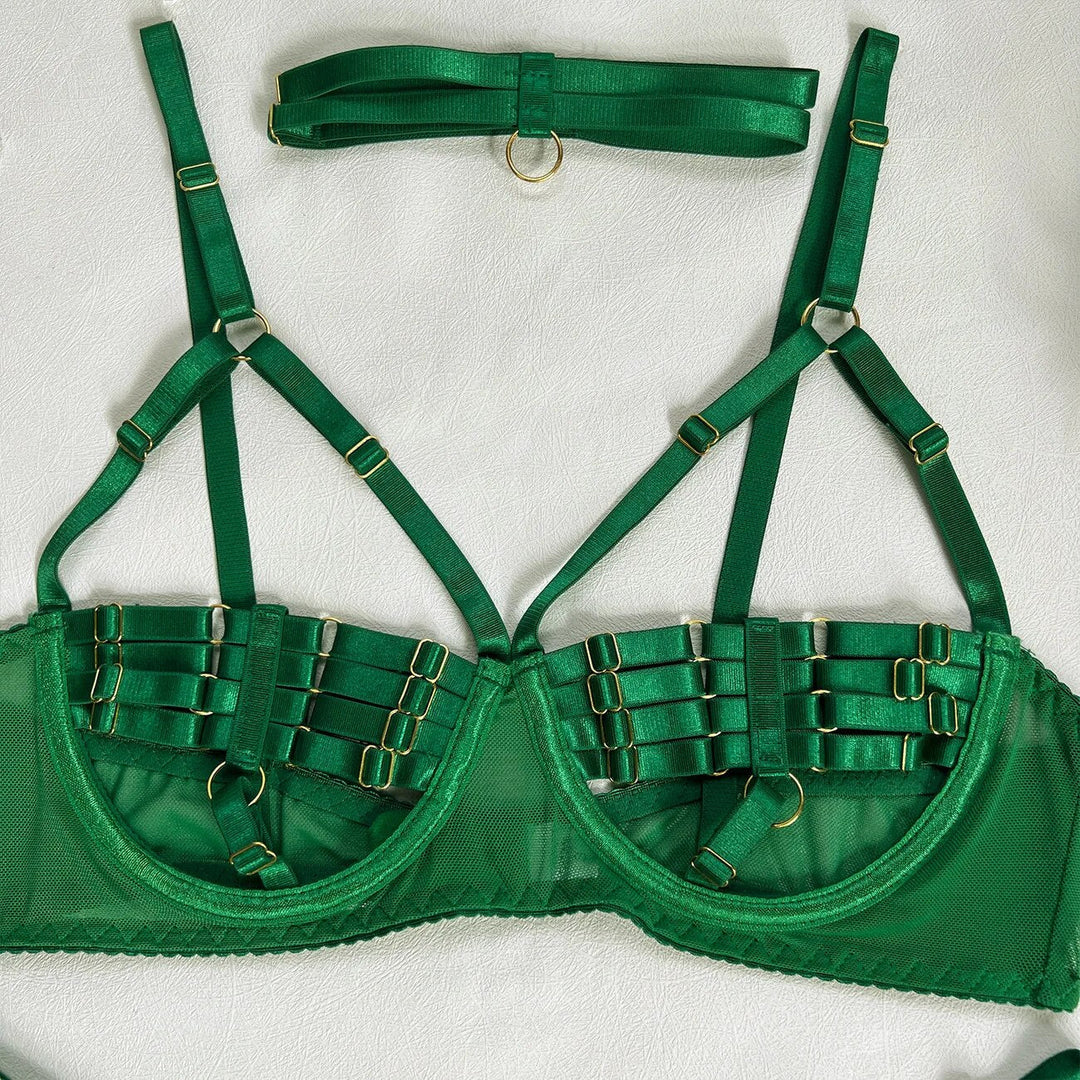 Delya™ | Ensemble de Lingerie Élégant 4 Pièces