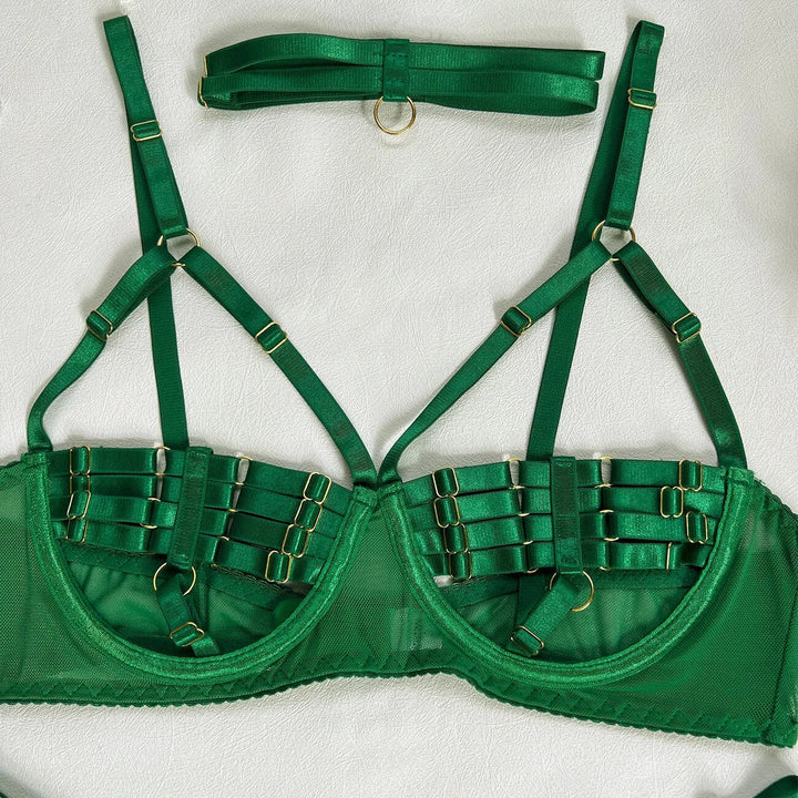 Delya™ | Ensemble de Lingerie Élégant 4 Pièces