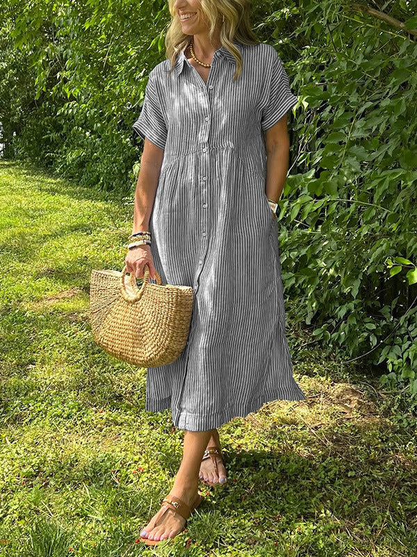 Linar™ | Robe chemise rayée