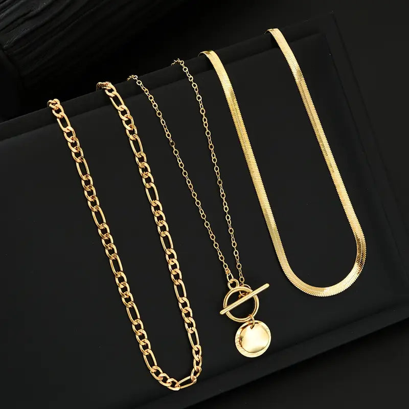 Collier superposé en coin texturé Savira