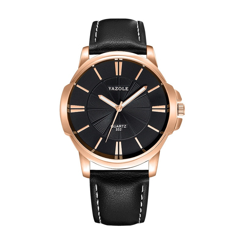 Montre en Cuir en Verre Bleu Luxueux™ - Olsen & Olsen