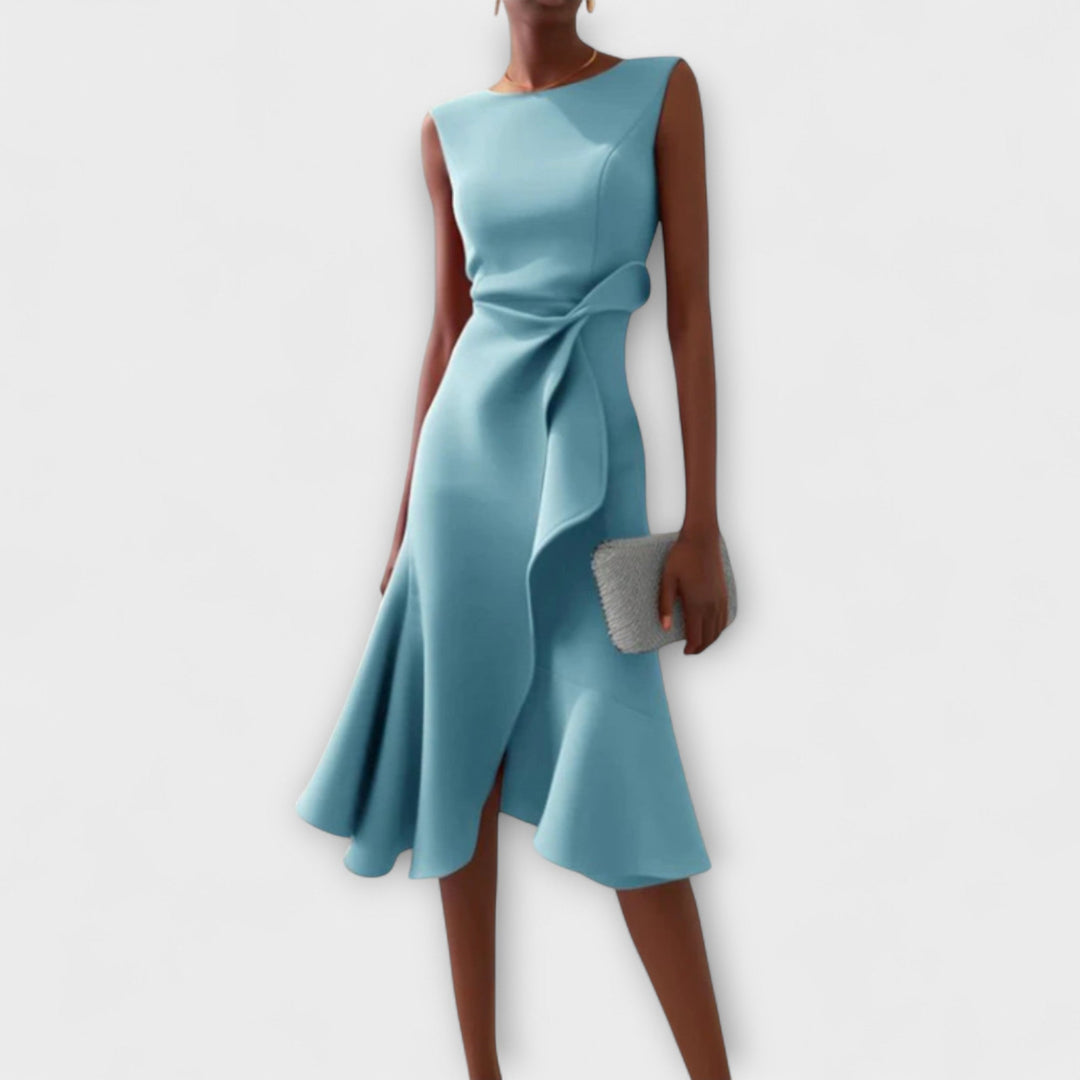 Erin™ | Robe Midi Drapée Asymétrique