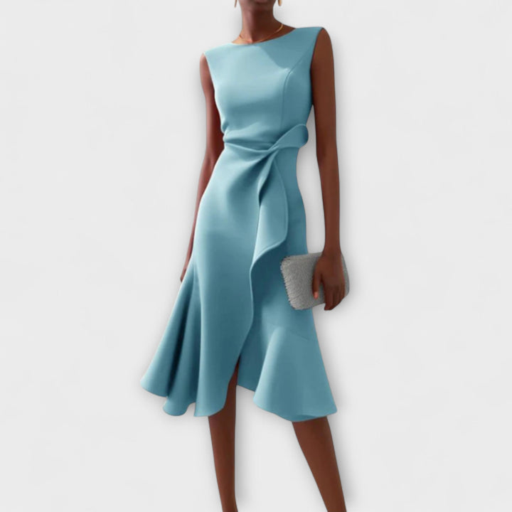 Erin™ | Robe Midi Drapée Asymétrique
