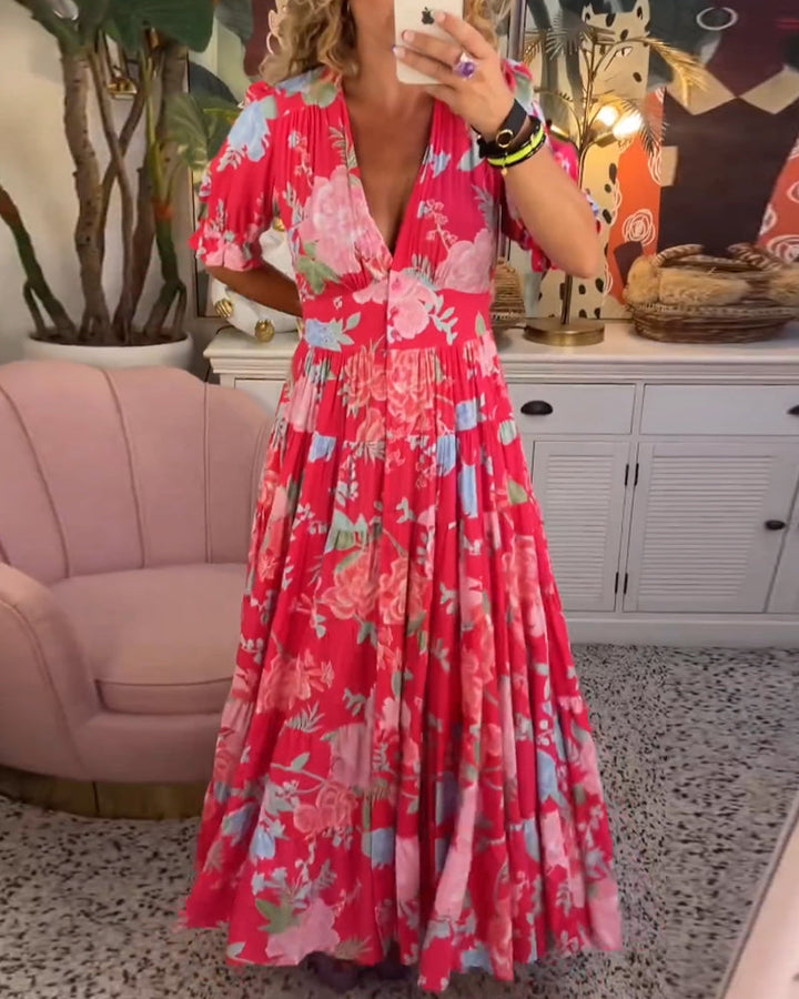 Talia™ | Robe Maxi Fleurie Bohème Élégante