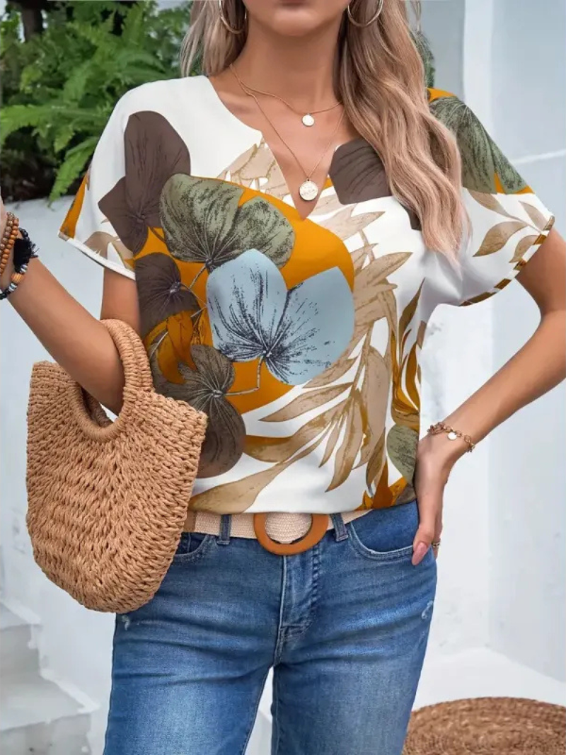 Elia™ | Blouse Boutonnée Élégance Florale