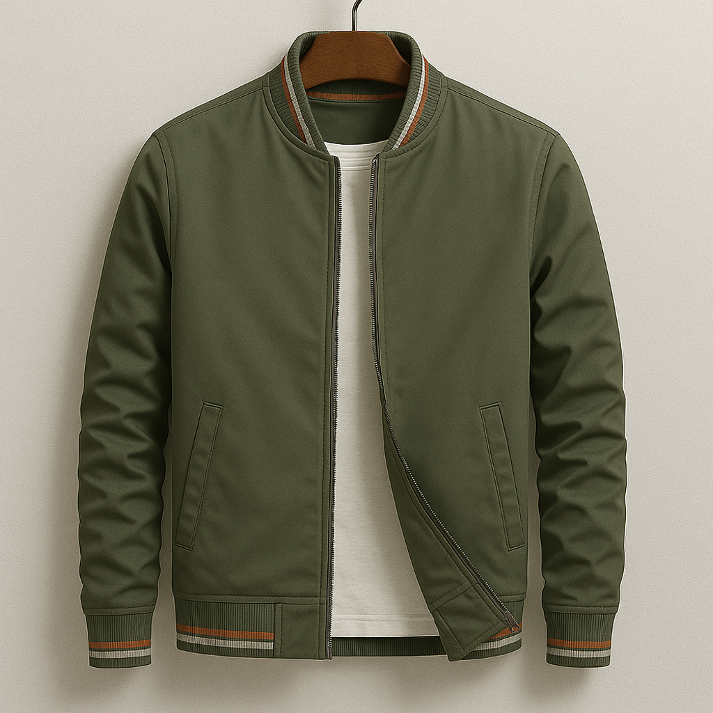 Monsieur™ | Blouson Bomber Élégant à Rayures Sportives
