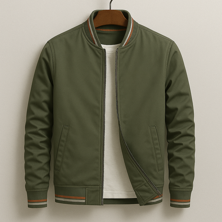Monsieur™ | Blouson Bomber Élégant à Rayures Sportives